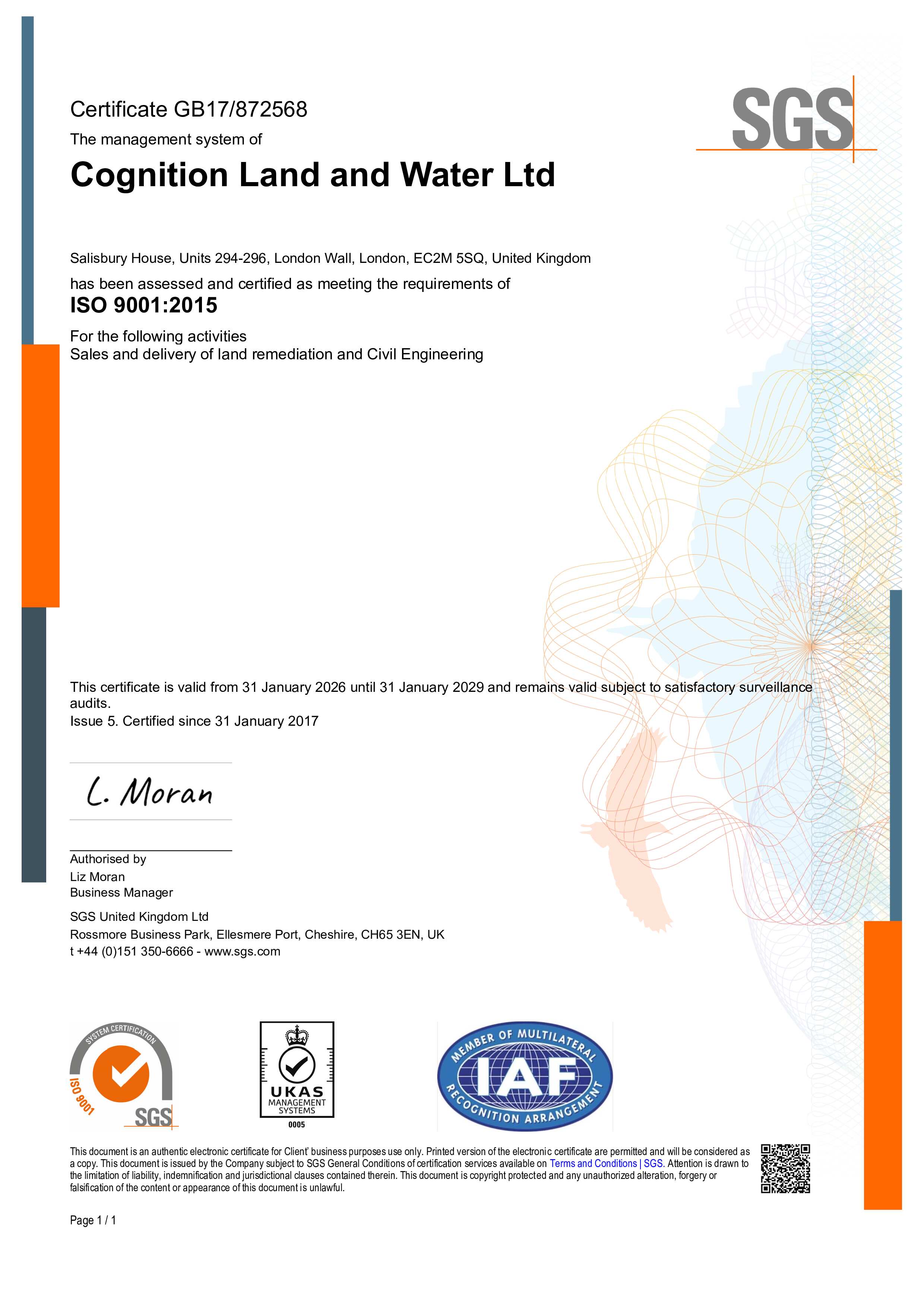 Cognition is Proud to Have Re-Certified Three ISO Standards!